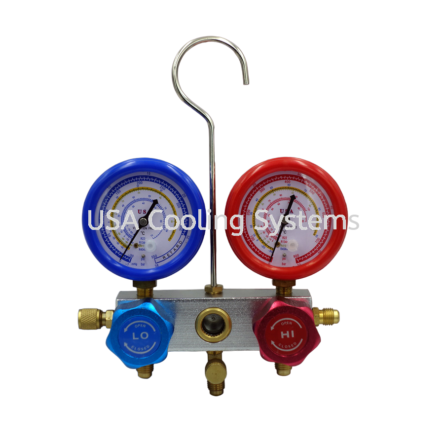 USA Dual Aluminium Manifold Gauge Set USA1004-R32 / LX1004-R32 USA Dual Aluminium Manifold Gauge Set USA1004-R32 / LX1004-R32