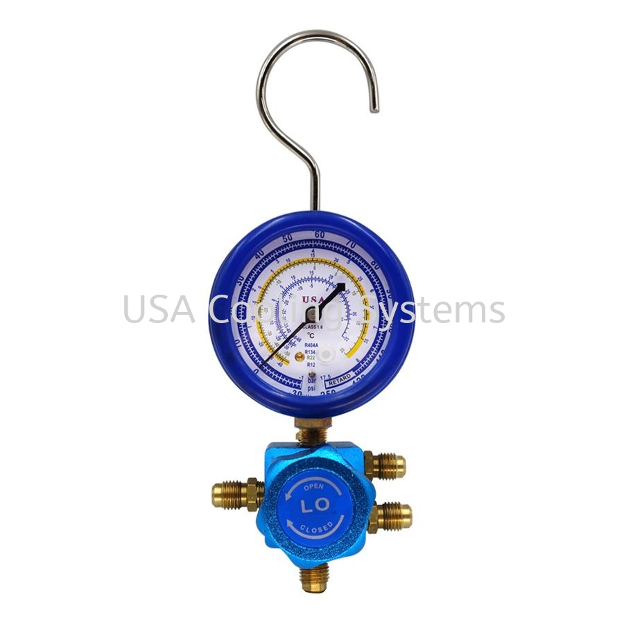 USA Single Aluminium Manifold Gauge Set USA1006-R22-B USA Single Aluminium Manifold Gauge Set USA1006-R22-B